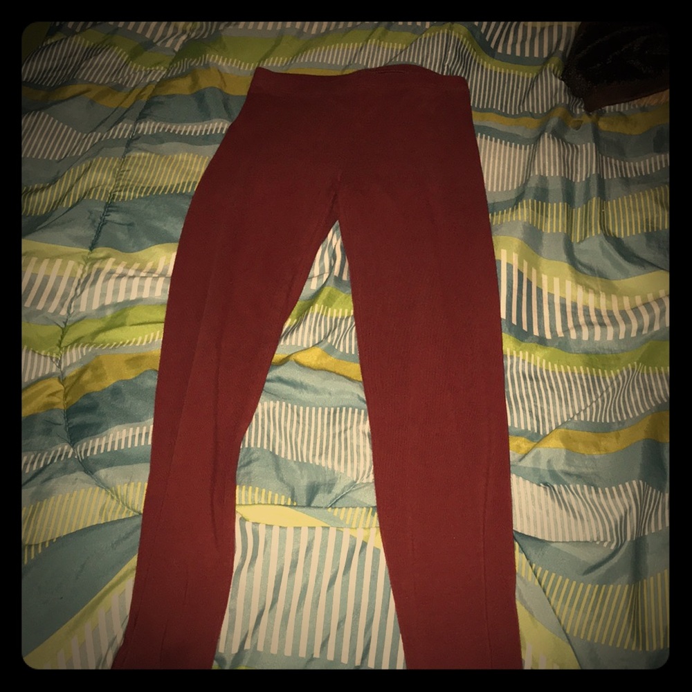 Burgundy Leggings